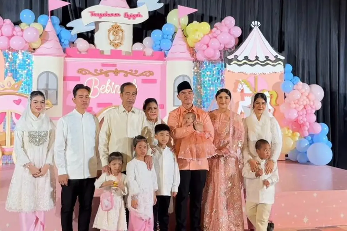 Penampilan Kompak Iriana Jokowi, Kahiyang Ayu, dan Selvi Ananda di Acara Akikah Bebingah, Putri Kaesang dan Erina Gudono