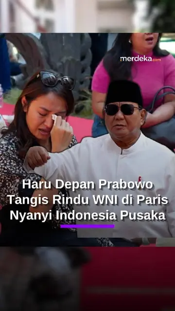 Penuh Haru WNI Bertemu Prabowo di Paris, Pecah Tangis Rindu Nyanyi 'Indonesia Pusaka'