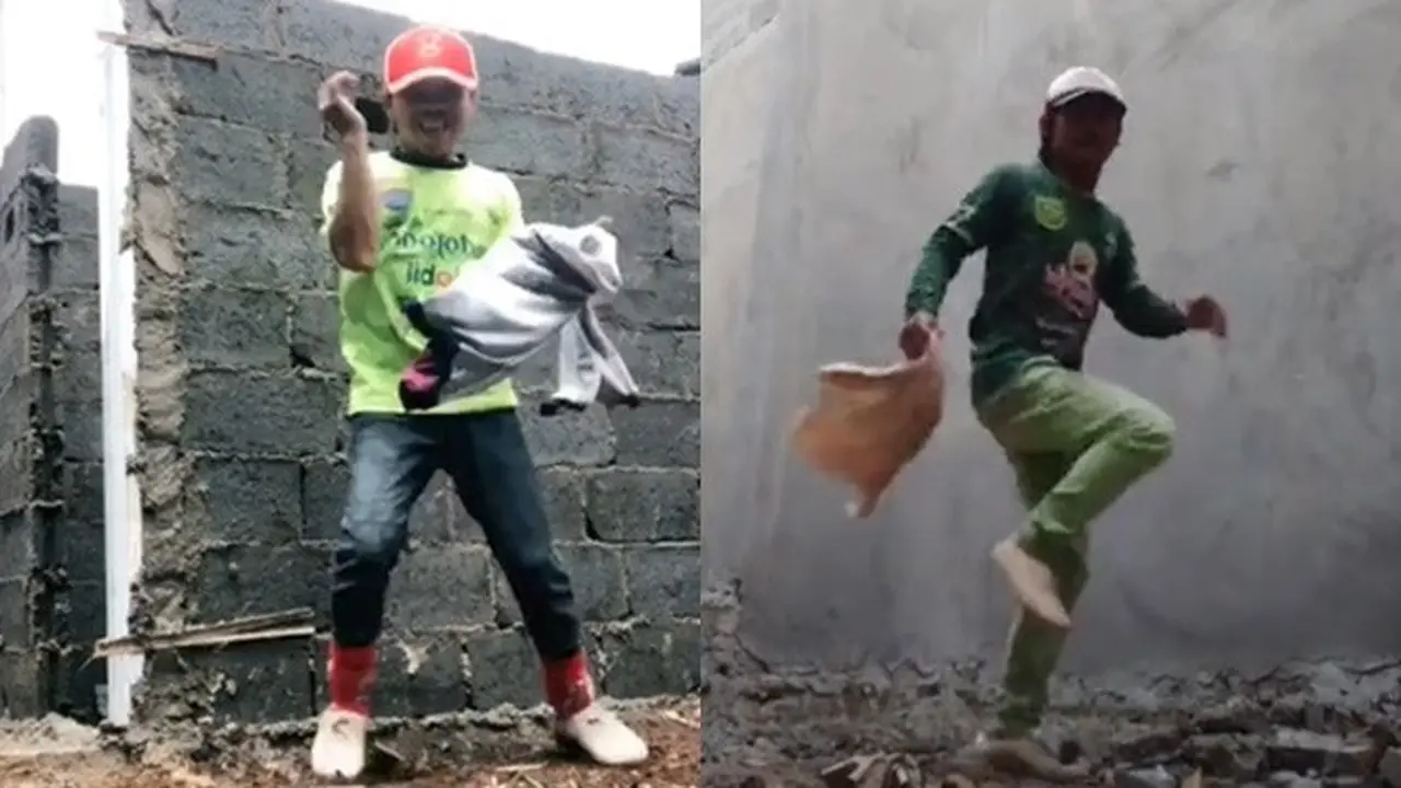 Viral, Video Kuli Bangunan Asal Demak Ini Jago Shuffle Dance