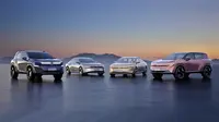 Konsep mobil energi baru Nissan Era, Evo, Epoch, dan Epic (dari kiri ke kanan) serbu Beijing Auto Show 2024. (Nissan)