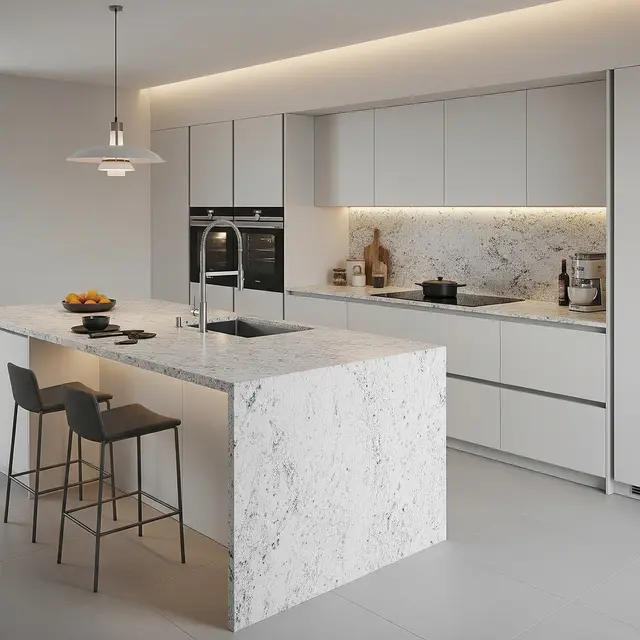 Model Granit Dapur Minimalis Terbaru dengan Nuansa Mewah (Gemini AI)