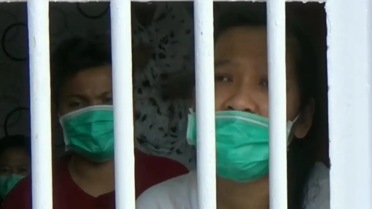 Tahanan di Lapas Perempuan Pekanbaru yang diisolasi karena terkonfimasi Covid-19.