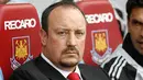 Manajer Liverpool asal Spanyol, Rafael Benitez sebelum laga Liga Premier Inggris antara West Ham United dan Liverpool di Upton Park, London Timur, 9 Mei 2009. AFP PHOTO/IAN KINGTON