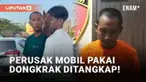 Pelaku perusakan mobil di Gronggong, Cirebon, Jawa Barat pada Sabtu (10/6/2023) akhirnya ditangkap. Aksi sok jagoan ini viral hingga membuat polisi mencari pelaku. Pelaku sekaligus tersangka, FO (26), tertunduk dan meminta maaf usai tertangkap Satres...