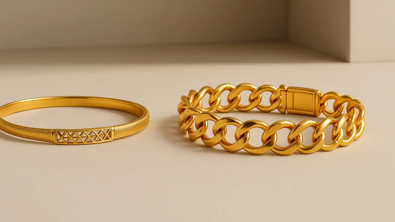 Model Gelang Emas 22 dan 24 Karat Terbaru Kekinian/Ilustrasi gambar oleh AI