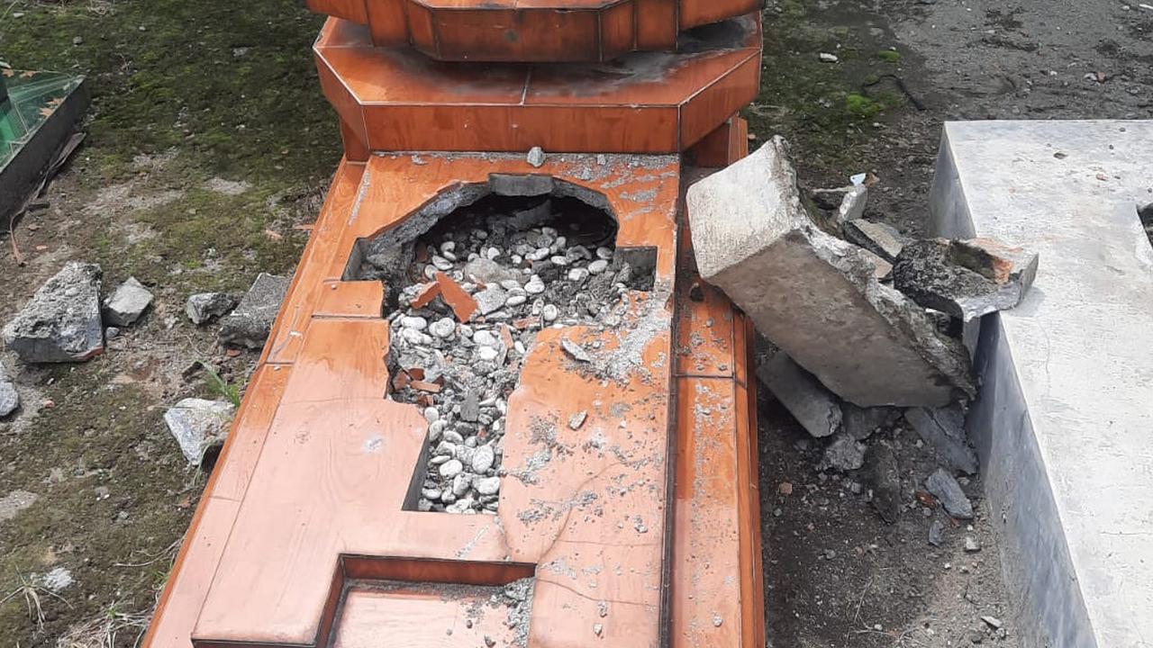 Geger, Belasan Nisan Salib di Bantul Dirusak Orang Tak Dikenal