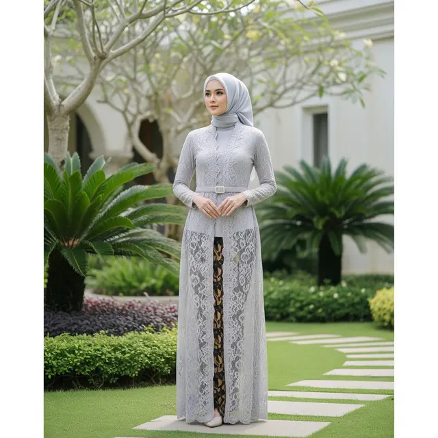 9 Model Gamis Outer Brokat Panjang, Pilihan Elegan untuk Berbagai Acara