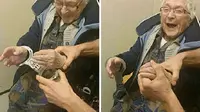Punya impian di penjara, seorang nenek di Belanda minta dijebloskan ke jeruji besi kepada polisi. (foto : boredpanda.com)