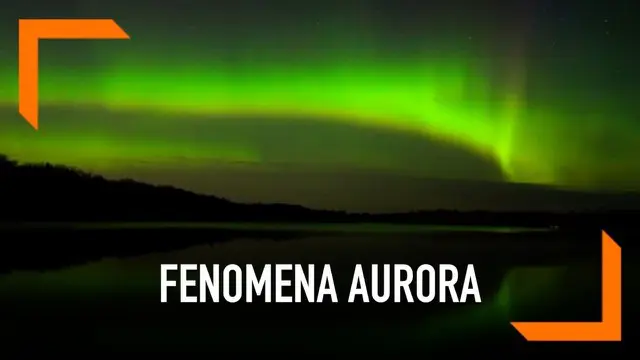 Fenomena cahaya aurora muncul di langit Minnesota, Amerika Serikat. Fenomena ini muncul pada pukul 3 dini hari.