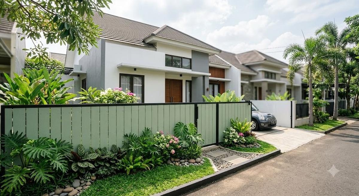 Warna Cat Pagar yang Bikin Rumah Terasa Sejuk (AI Generated)
