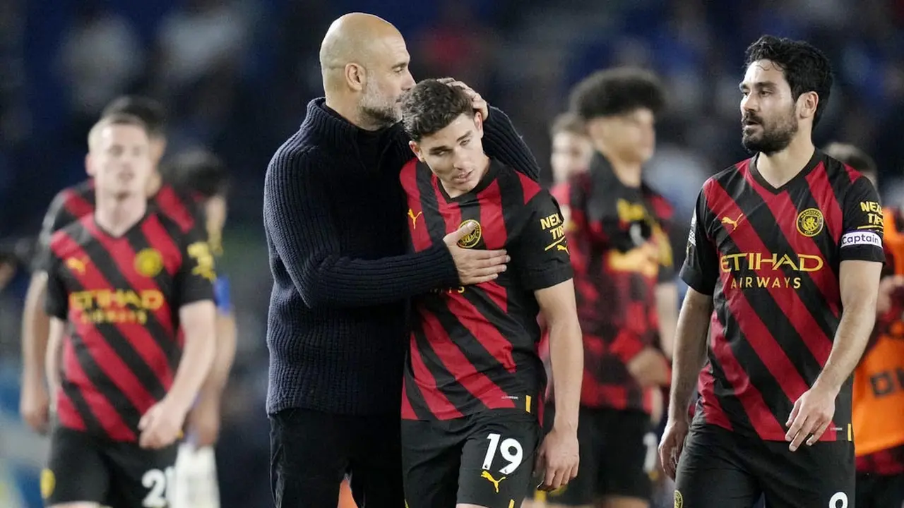 Foto: Melihat Manchester City Kewalahan Dibombardir Brighton and Hove Albion di Liga Inggris