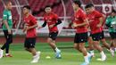 Pemain Timnas Indonesia melakukan sesi latihan resmi jelang laga FIFA Matchday melawan Argentina di Stadion Utama Gelora Bung Karno, Jakarta, Minggu (18/6/2023).(Liputan6.com/Helmi Fithriansyah)