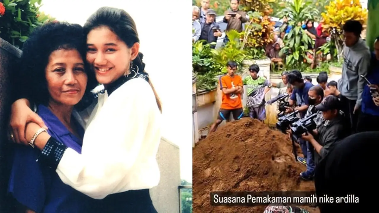 6 Potret Suasana Pemakaman Ibunda Nike Ardilla, Dimakamkan di Samping Sang Anak