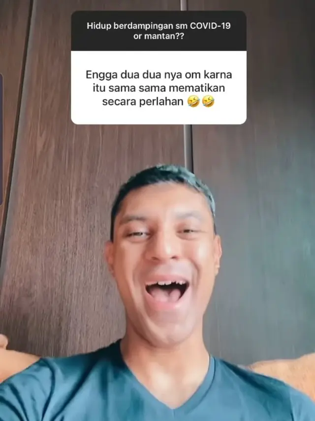 Didi Riyadi mengajak pengikutnya membahas soal hidup berdampingan dengan Covid-19 atau mantan (Instagram Stories)