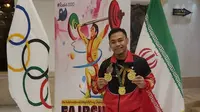 Eko Yuli Irawan merebut tiga emas dari Fajr Cup. (KBRI Tehran)