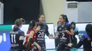 <p>Selebrasi para pemain Jakarta Pertamina Enduro, Junaida Santi (tengah) dkk setelah mencetak angka saat menghadapi Jakarta Electric PLN pada laga putaran pertama Final Four PLN Mobile Proliga 2024 di GOR Bung Tomo, Surabaya, Sabtu (6/7/2024). Jakarta Pertamina Enduro kalah 1-3 (23-25, 25-11, 21-25 dan 21-25). (Dok. PBVSI)</p>
