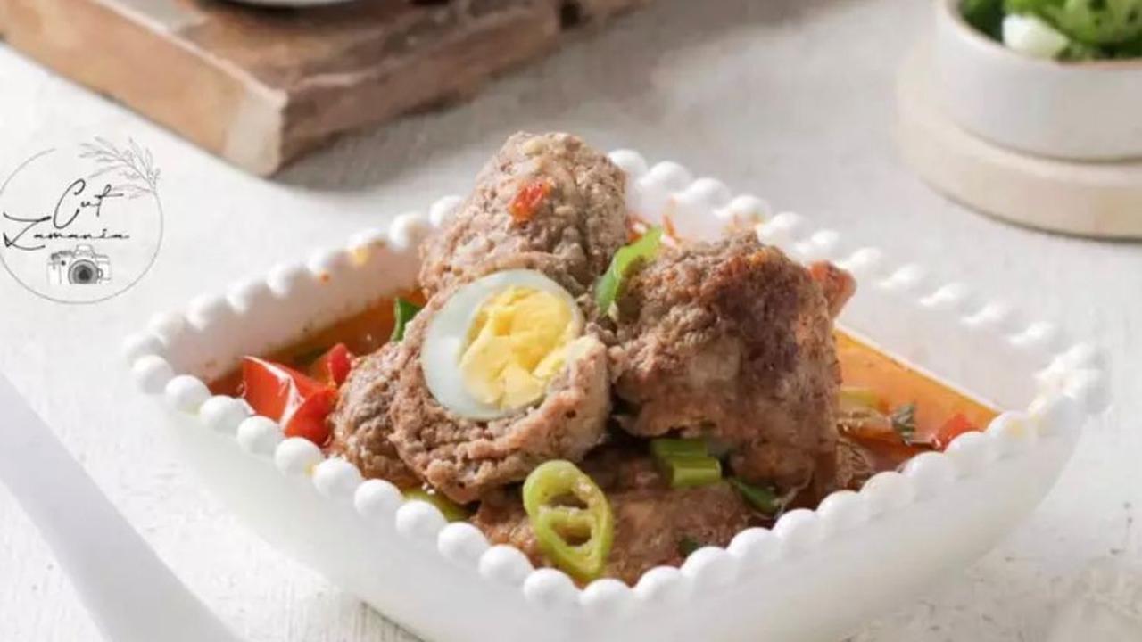 Semur bola daging telur puyuh