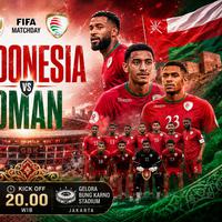 Jadwal Pertandingan Timnas Indonesia Vs Oman di FIFA Matchay, Jumat 05 Juni
