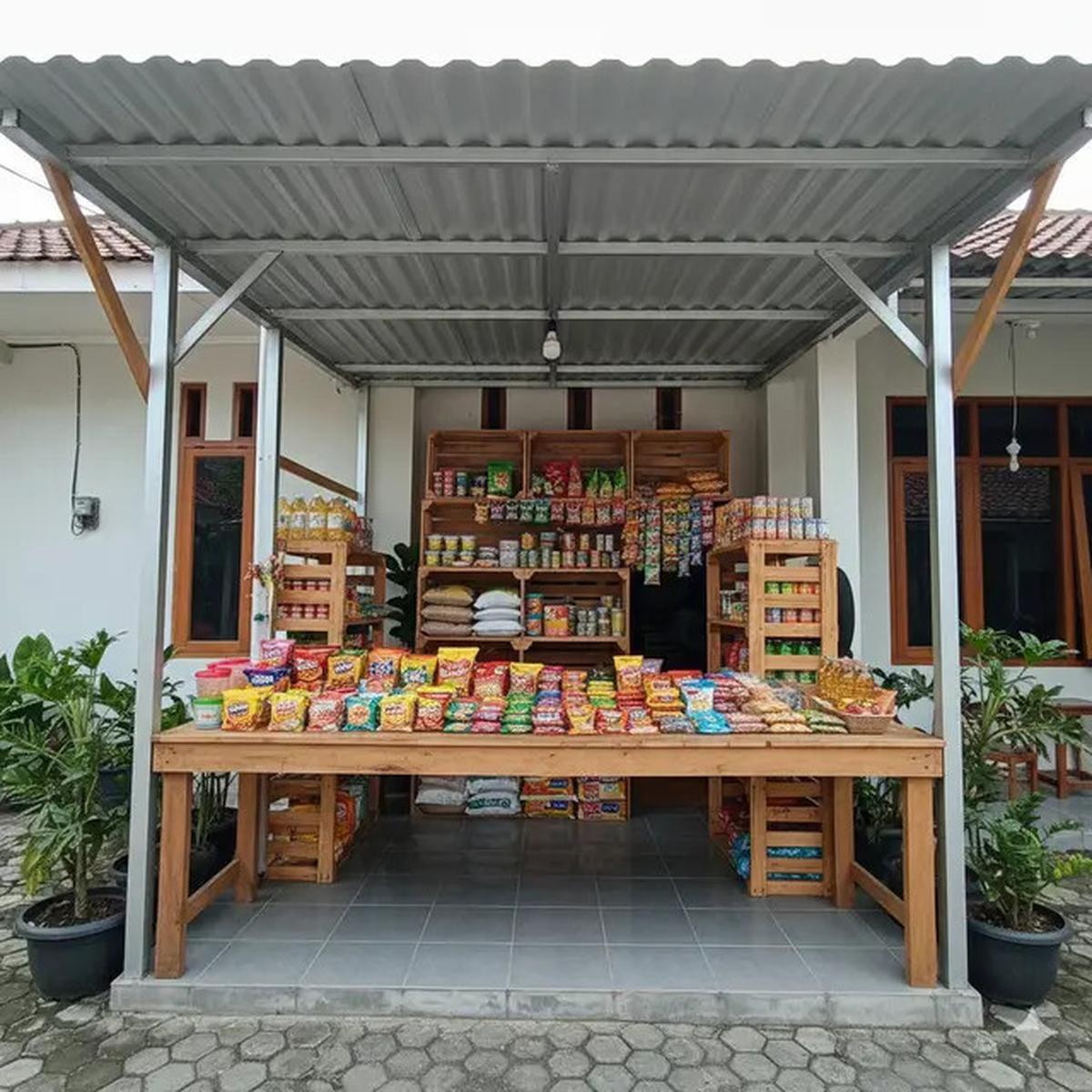 7 Inspirasi Warung Sembako Terbuka di Teras Rumah yang Hemat Tempat