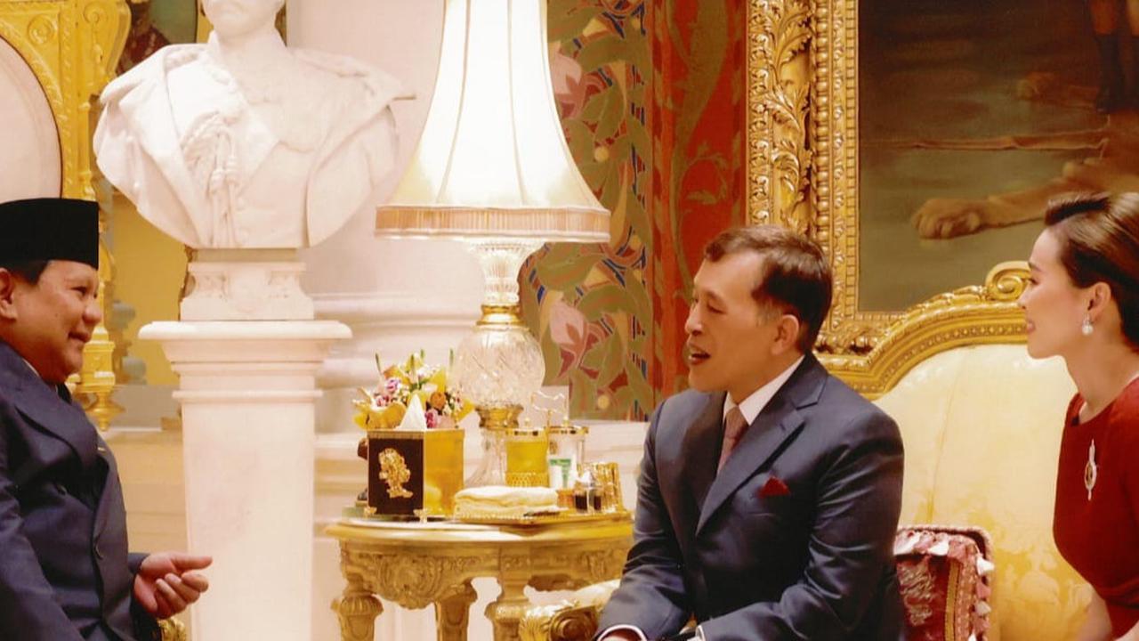 Prabowo Bertemu Raja dan Ratu Thailand di Amphorn Royal Palace