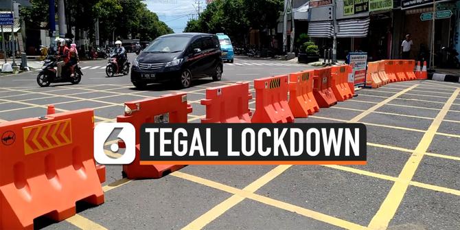 VIDEO: Tegal Lockdown, 50 Titik Jalan Ditutup