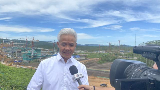 Capres Ganjar Pranowo melakukan kunjungan ke Ibu Kota Nusantara (IKN) pada Kamis (7/12/2023).