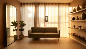 7 Desain Ruang Tamu 3x3 Pintu Tengah yang Bikin Rumah Mungil Terasa Luas
