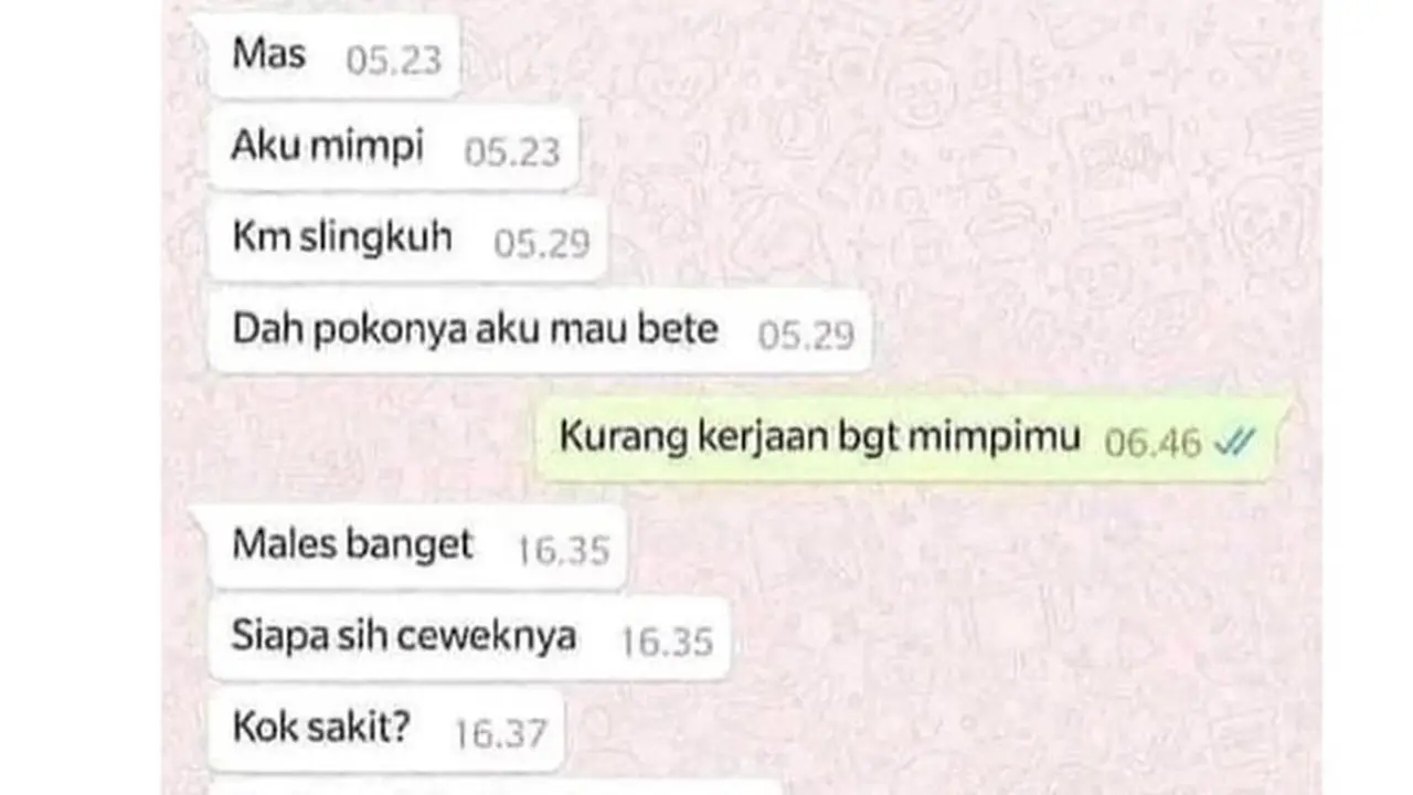 6 Chat Mimpi Pacar Selingkuh Ini Penuh Drama, Kocak
