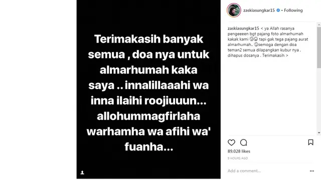 Zaskia Sungkar (Foto: Instagram)