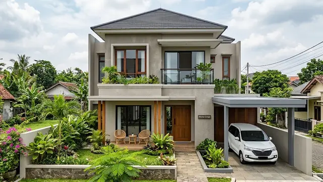 Warna Cat Rumah 2 Lantai yang Terlihat Elegan/AI Generated