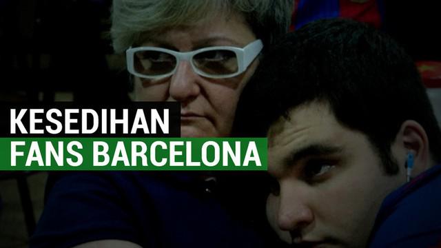 Berita video fans bersedih Barcelona menang tetapi Real Madrid yang menjadi juara La Liga 2016-2017. Suasana sedih ini hadir di sebuah bar tempat mereka menggelar nonton bareng pertandingan Barcelona kontra Eibar yang berakhir dengan skor 4-2.