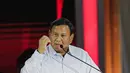 Capres nomor urut 02 Prabowo Subianto saat beradu gagasan dalam debat ketiga Capres Pemilu tahun 2024 di Istora Gelora Bung Karno, Jakarta, Minggu (7/1/2023). (Liputan6.com/Faizal Fanani)