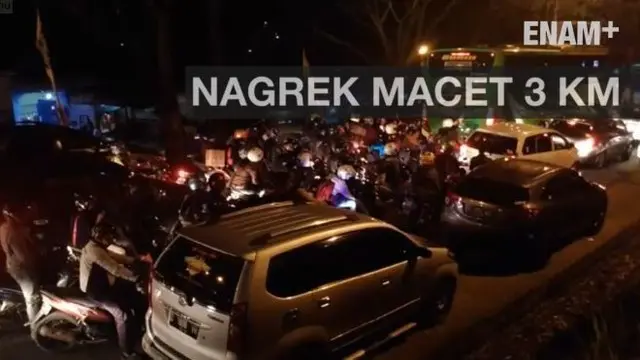 Di H-4, kemacetan juga terjadi di Nagreg, Jawa Barat. Peningkatan jumlah kendaraan yang melintas membuat kemacetan sejauh 3 km