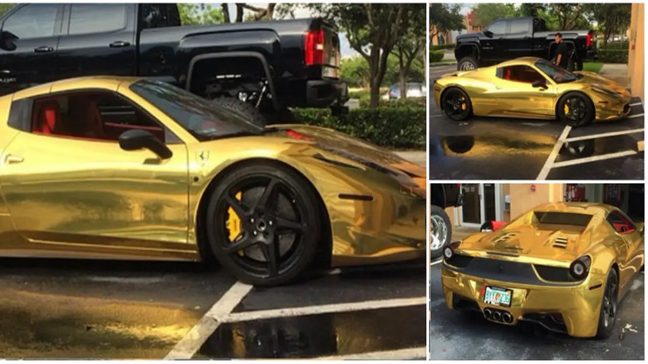 Tampil Mentereng, Ferrari 458 Spyder Berkelir Emas