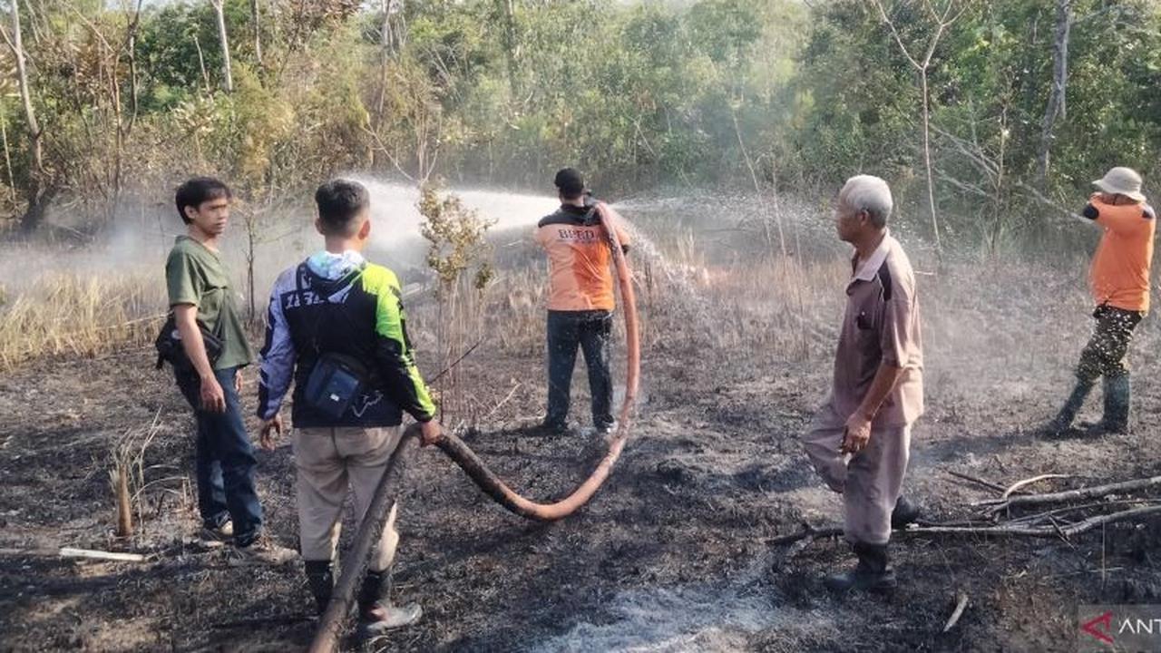Cuma 1 Jam Padam! BPBD OKU Tangani Cepat Karhutla di Batukuning, Diduga Akibat Puntung Rokok