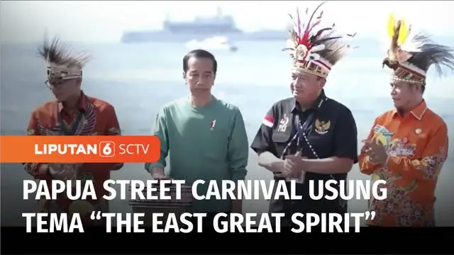 Presiden Jokowi, hari Jumat, secara resmi membuka Papua Street Carnival yang mengusung tema 'The East Great Spirit'. Papua Street Carnival diharapkan bisa meningkatkan sektor pariwisata dan ekonomi kreatif di tanah Papua.