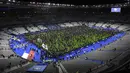Penonton laga persahabatan antara Prancis melawan Jerman tertahan di dalam stadion karena ancaman bom dan penyerangan bersenjata di Stadion Stade de France, Prancis. (AFP/Franck Fife)