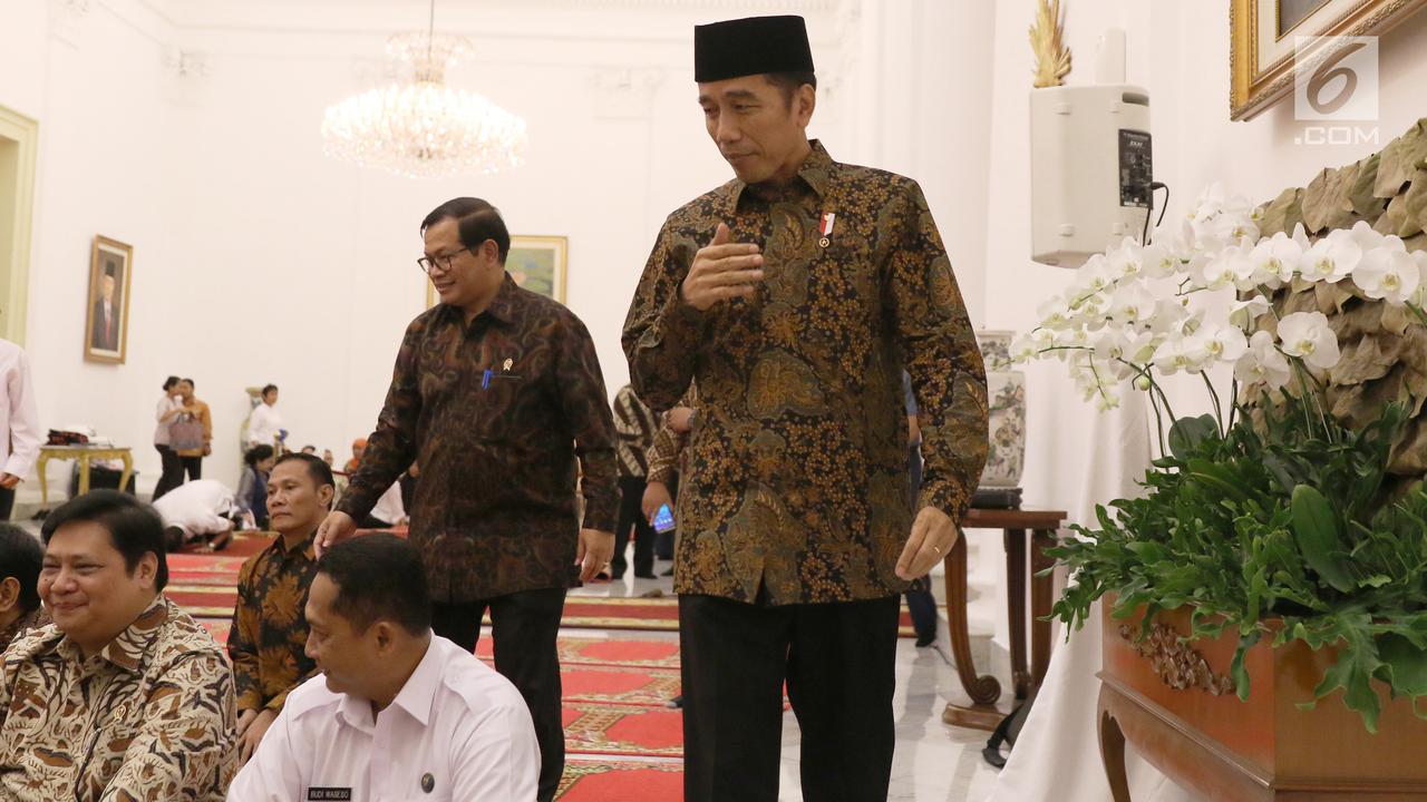 Jokowi dan Jusuf Kalla Buka Bersama dengan Menteri Kabinet di Istana Bogor