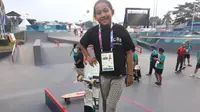Aliqqa Novvery menjadi atlet termuda Indonesia di Asian Games 2018. (Liputan6.com/ Luthfie Febrianto)