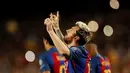 Hattrick Lionel Messi ke gawang Manchester City, Kamis (20/10/2016) dini hari WIB, merupakan yang ke-7 di Liga Champions sekaligus menjadi rekor pencetak hattrick terbanyak. (Action Images via Reuters/John Sibley)