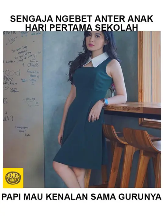 Papah cuma mau kenalan sama gurunya kok.( brilio.net)