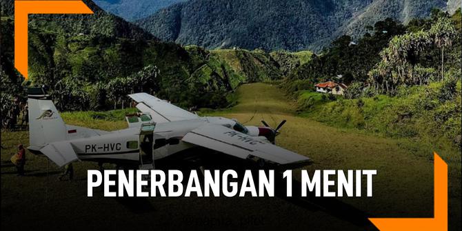VIDEO: Rute Penerbangan Tersingkat di Indonesia Hanya 1 Menit