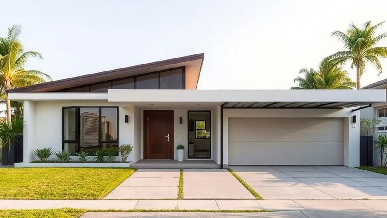 Bentuk Rumah Minimalis ada Garasi