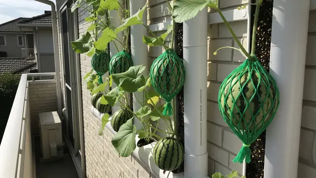 Ide Kebun Buah Vertikal Pakai Paralon di Dinding Rumah (AI)