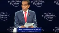 Presiden Joko Widodo dalam pidato sambutan di Word Economic Forum, Hanoi, Vietnam, 12 September 2018. (Screenshot Youtube)