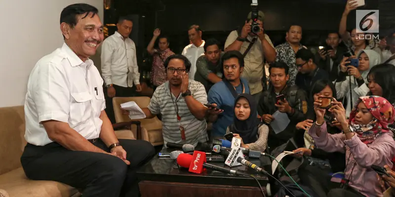 Menjelang Pengumuman Hasil Pemilu 2019, Menko Luhut Beri Keterangan Pers