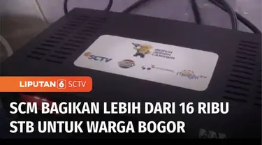 Guna menunjang program migrasi analog ke TV digital, PT Surya Citra Media, SCM, yang tergabung dalam Emtek grup, membagikan 16 ribu lebih set top box gratis, kepada warga kurang mampu di Kota Bogor, Jawa barat, Selasa (20/09) siang.