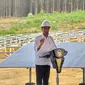 Presiden Jokowi saat Groundbreaking Pembangunan PLTS PLN 50 MW di IKN Nusantara. (Foto: Istimewa)