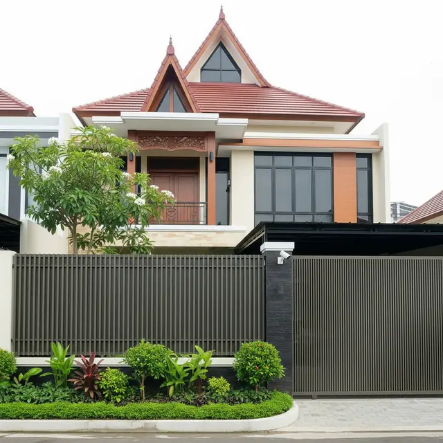 9 Model Pagar Vertical Slat Super Rapat Full Privasi dan Anti Maling, Hunian Modern