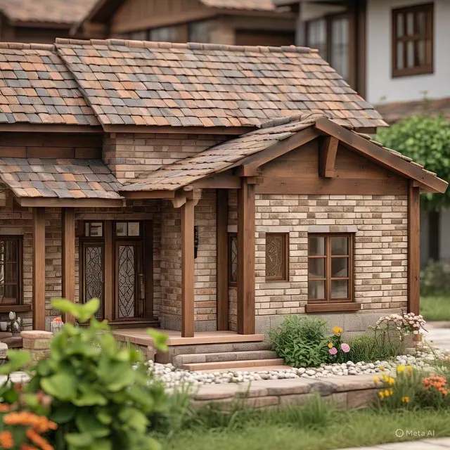 Model Depan Rumah Sederhana dengan Bata Ekspos